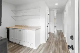 Back door looking into the laundry room.