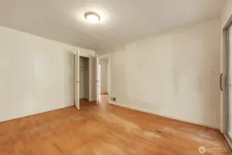 Third bedroom, looking back to the hallway.