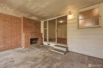 And yes - there is a sheltered patio for year-long fun with its own fireplace.