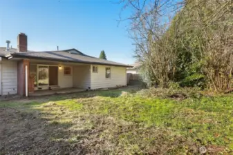 Large and sunny backyard generously sized yard on this near 8500 square feet lot!