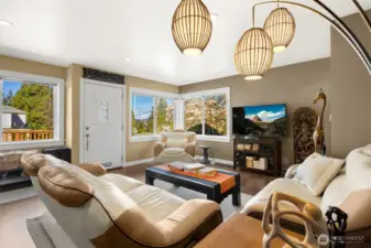 Big, new windows bring in so much light and the surrounding beauty and Lake Washington peek-a-boo views.