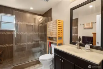 The main floor modern bathroom.