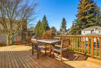 Relaxing is easy here!  Situated up over the street allows for natural privacy.