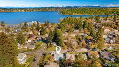 Lake Washington is a few blocks away! The beach has so much outdoor fun to offer or stroll around the Seward Park walking path.