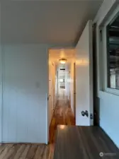 hallway from Bedroom to Kitchen