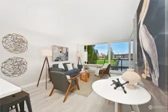 Dining area in open concept living area