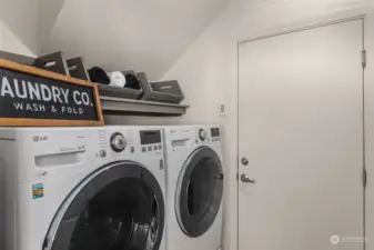 Dedicated laundry room.