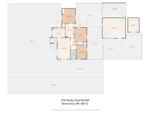 Floor plan so you may see the layout of the home grounds and garage