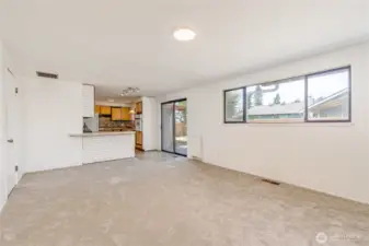 Family room, looking toward kitchen