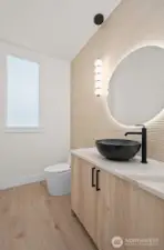 A sleek power on the main level makes for convenient hosting!