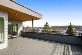The covered awning allows you to enjoy this space year-round.