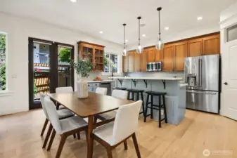 Informal dining area is big enough for large crowds & whatever size table you have to bring!