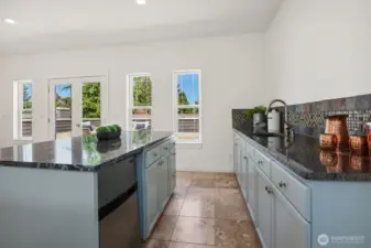 You would prepare a full meal up here with the roof top deck & bbq right around the corner.