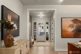 Eight-foot solid core doors.