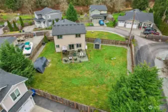 Large fully fenced back yard.