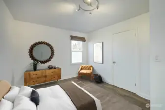 Virtually staged bedroom 2.