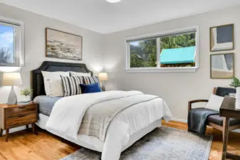 Ample space in both main floor bedrooms.