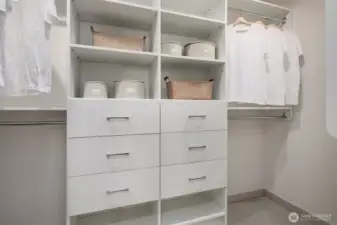 Walk-in Closet with Closet System