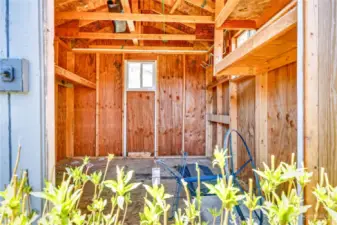 Inside of shed