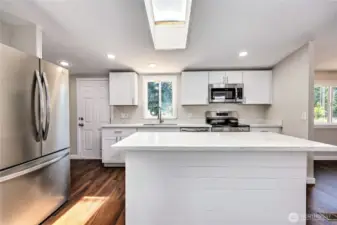 Kitchen with quartz countertops and Stainless Steel appliances
