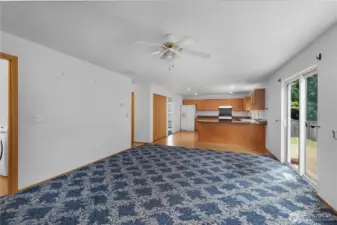 From Family room to Kitchen