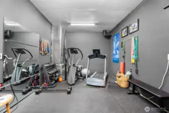 Excercise room in Tandum attached garage