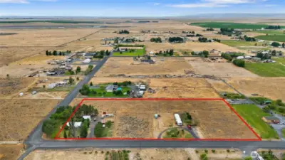 ADU single wide on right side of property