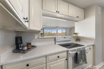 Kitchen sink positioned to capture natural light and exterior views.