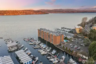 Another aerial perspective emphasizing the marina lifestyle and community layout.