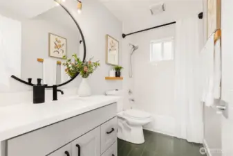 Remodeled lower level full bath