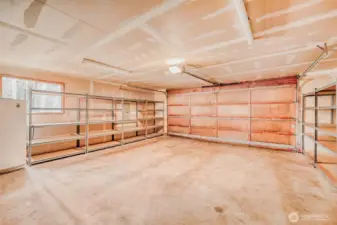 Garage designed for organization and function.