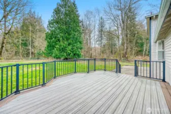 Spacious Trex deck designed for entertaining.