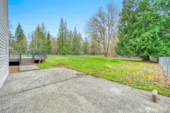 Patio extends living space outdoors.