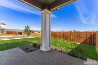Generous covered porch