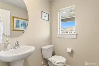 Powder bathroom on main level