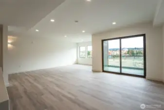 Living room and patio