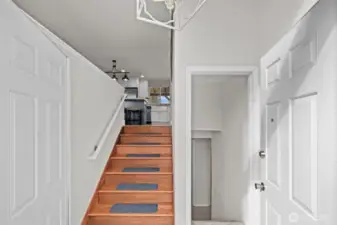 Inviting and light filled, from the moment you step in the front door. Interior access to lower level.