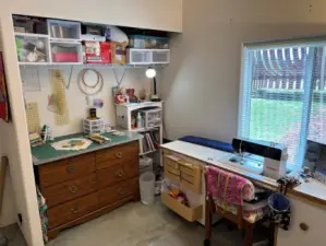 Another view of guest bedroom with dresser.