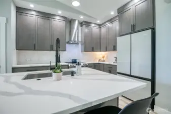 Glass front fridge