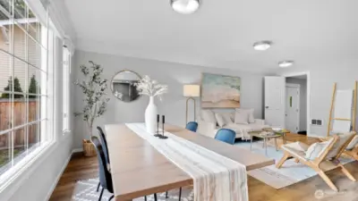 Formal dining with room to entertain or relax