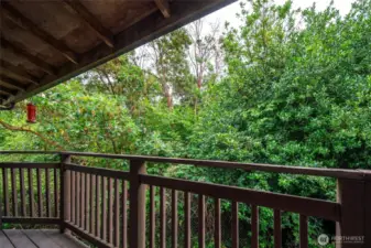 Deck faces greenbelt