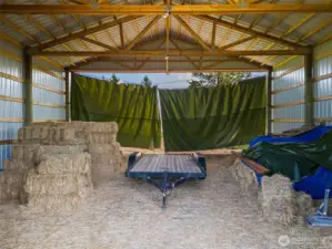 Inside outbuilding.