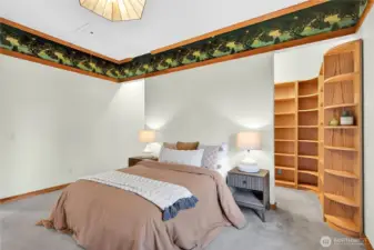 Bedroom of detached guest cottage