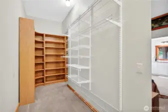 Closet space of guest cottage
