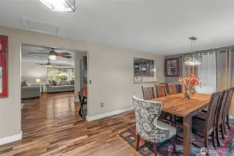 MAIN FLOOR | The beautiful dining room features an abundance of windows for lots of natural light.