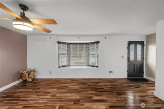 LIVING ROOM | This angle is from the back of the home looking toward the front.