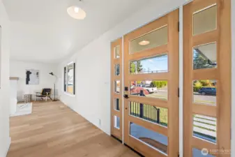 Front entry on main floor