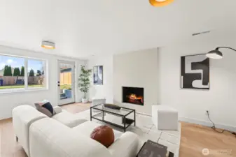 Living area on lower level