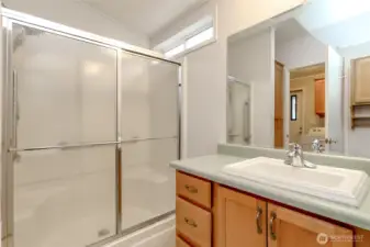 Walk-in glass shower!