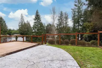 Stamped concrete patio